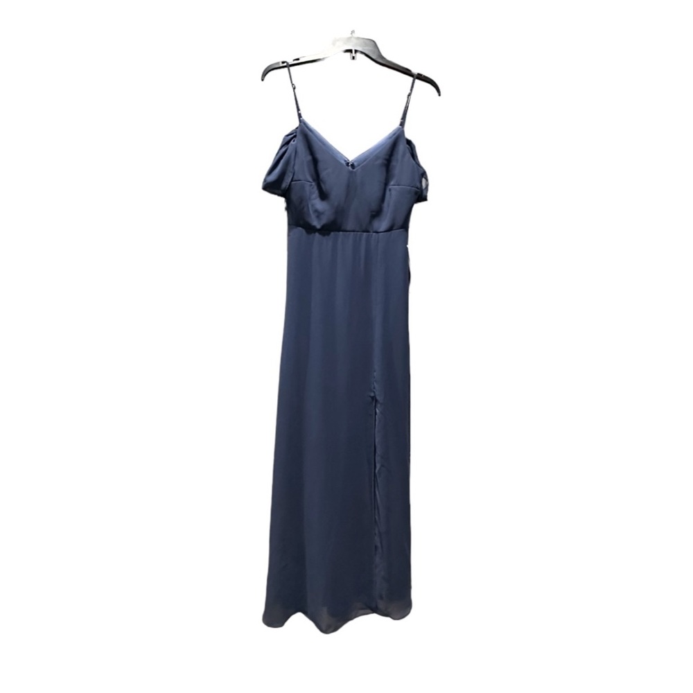 Birdy Grey DEVIN CONVERTIBLE DRESS CHIFFON SLATE BLUE LARGE NEW NWT BRIDESMAID - Picture 3 of 5